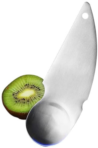 Cutter di frutta - I 2 EN 1 Cutter di frutta con bordo frastagliato | Cucchiaio kiwi domestico all'avanguardia | Strumenti per i frutti di carotaggio versare kiwi, citron, arancione, vertensile de cuc