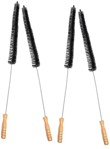 HIAKDOFT Washing Machine Brush Dryer Cleaning Tool Dryer Brush 4Pcs Wooden Handle Long Handle Vent Pipe Cleaner Washer Home Commercial Use
