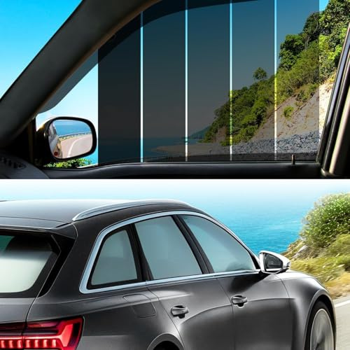 Tönungsfolie für Autos, 20 % VLT 76,2 cm x 3 m, Keramik-Fenstertönung, blockiert 99 % UV- und IR-Strahlen, hitzebeständige Blendschutzfolien für Windschutzscheibe, kratzfeste