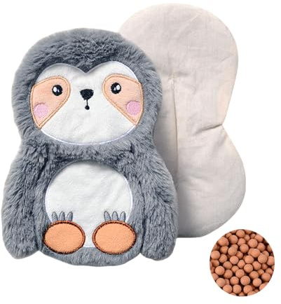Cuscino termico per forno a microonde, borsa dell'acqua calda per microonde, cuscino termico per bambini, mini borsa dell'acqua calda bradipo piccolo animale, dolce per le donne alla pancia del collo
