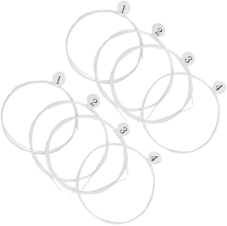 Beaupretty 8 Stück Teiliges Nylon-ukulele-saiten-set Transparent Langlebig Vielseitig Passend für Verschiedene Ukulele-modelle Einfache Montage Ersatzsaiten für Anfänger und Profis
