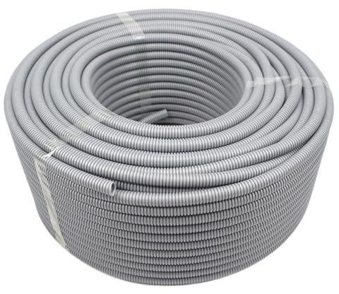 Flessibilità del manicotto protettivo tubo corrugato di plastica flessibile filo isolato grigio da 11,6 mm-34,5 mm PP(AD13mm x 1 meter)