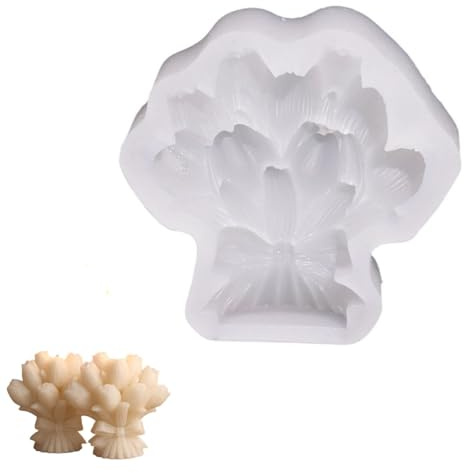 Stampo in silicone per realizzare candele con tulipani, tollerante calore, disegni flessibili per decorazioni domestiche e articoli per feste Stampo in silicone riutilizzabile per candele con