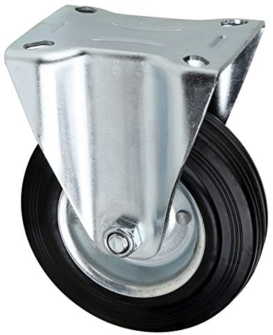 Bockrolle schwarzes Rad 125 mm Bockrollen (125 mm, Bockrolle schwarzes Rad)