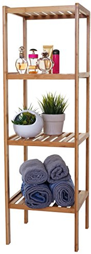 Mendler Badregal HWC-B18, Standregal, Bambus - 110x34x33cm | Badezimmer, Badschrank