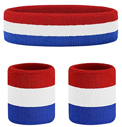 HANERDUN Sport Stirnband Herren Damen Schweißbänder Kopf Stirn Kopfband | Schweißband Handgelenk, Schweissband Stirn, Headband Men, Frottee Stirnband, Unisex, Laufen Fahrrad Joggen Tennis Fußball