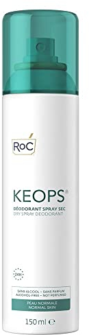 RoC - KEOPS Deodorant Spray Sec - Anti-Transpirant - 48 Heures d'Efficacité - Sans Alcool et Parfum - Peau normal - 150 ml