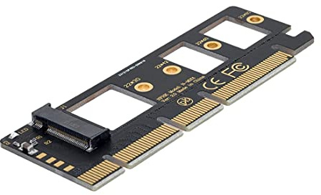 Chenyang M.2 NVMe su PCIe 3.0 X16 Adattatore NVMe/AHCI SSD su adattatore di espansione PCI Express Nero