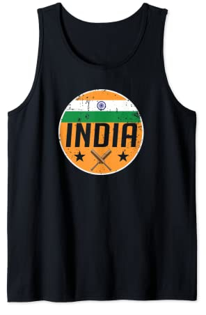 India Cricket Flag Jersey Bat Match Tournament Fan Gift Tank Top