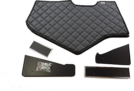 KRAM-TRUCK Armaturenbrett-Ablage, Gesteppte Abdeckung, LKW-Cockpit, TV-Rack, kompatibel mit Man TGX 2021 und Neuer, 10 mm Schaumstoff, Kunstleder, langlebig, verschleißfest, Graphit