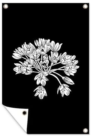 MuchoWow Poster exterieur Fleurs - Bouquet - Vintage Decoration murale 80x120 cm Résistant aux intempéries/soleil