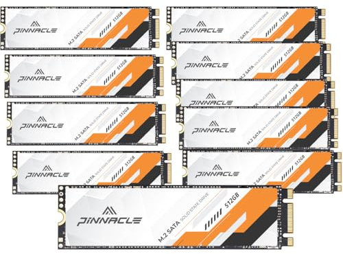Timetec SSD 3D NAND SATA III 6Gb/s M.2 2280 NGFF velocità di lettura fino a 550 MB/s Cache SLC Cache Boost interno SSD da 512 GB x 10 unità a stato solido per PC portatile e desktop