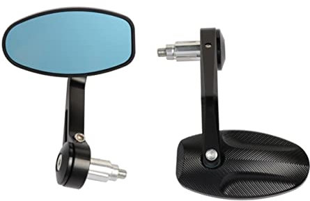 Rückspiegel Motorrad Rückspiegel Lenkerenden Rückspiegel Seitenspiegel Für Royal Für Enfield Für Interceptor Für Himalaya Zubehör Lenkerendenspiegel (Color : Nero)