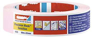 Mondo Viro Ruban adhésif masquage en papier caoutchouté pour papier peint et surfaces délicates en plusieurs tailles et emballages (lot de 6) Rose 50 mm x 50 m)