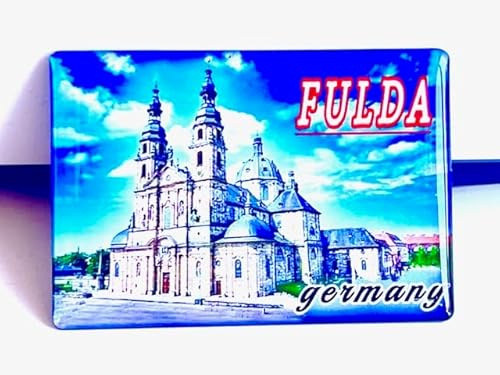 Generisch Dekorative Kühlschrankmagnet mit Motiv aus Fulda, 8 x 5,5 cm, 1 Stück