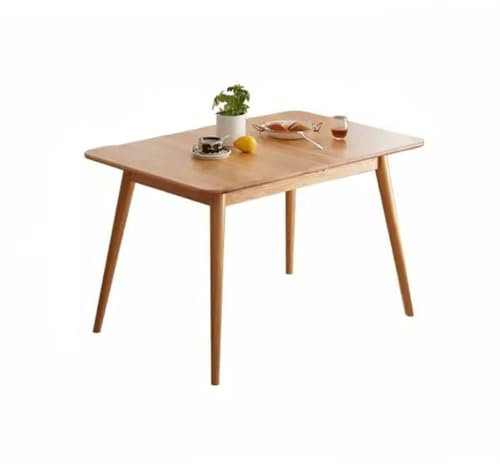 GUERNSEY Esstisch Massivholz-Esstisch Nordic Home einziehbarer Langer Tisch moderner minimalistischer Restauranttisch Konferenztisch Küchen- und Esszimmertische (Size : M:(120 * 140)*80 * 75cm)