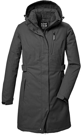 killtec Donna Parka funzionale con cappuccio senza zip KOW 303 WMN PRK, anthrazitmelange, 44, 41815-000