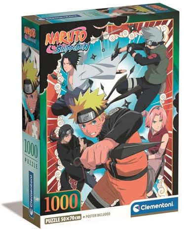Clementoni Naruto Puzzle 1000 Teile Erwachsene - Anime Puzzle Erwachsene in 70 x 50 cm - Puzzle Erwachsene anspruchsvoll von Clementoni 39831
