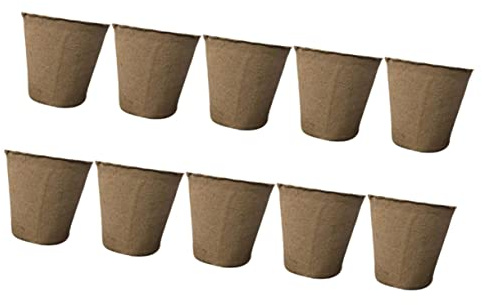 OFFSCH 10piezas Macetas De Turba Kit De Biodegradables para Plántulas y Cuidado De Flores