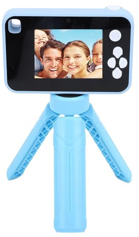Cámara con Trípode para Niños y Niñas, Cámara de Vídeo Digital Selfie 1080P HD 48 MP con Pantalla IPS de 2,4 Pulgadas, Cámara Digital con Zoom 4X con Trípodes para Regalos de