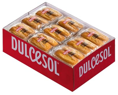 Dulcesol - Valencianas Tradicionales, Bizcochos Esponjosos para Desayunos y Meriendas, Formato Familiar Granel - Caja de 26 Unidades aprox. (1,89 kg)