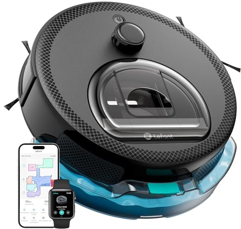 Lefant M330 Pro Robot Aspirador y Fregasuelos con Mapeo 3 en 1, Navegación dToF, 5000Pa, 150 min, Evitación de Obstáculos PSD 190°, WiFi/Alexa 2,4GHz y 5GHz, Ideal para Pelo de Mascotas y Alfombras