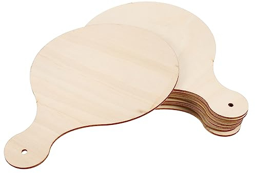 GALPADA 10 Pezzi Tagliere Legno Faggio Rotondo Fai da Te, Superficie Liscia senza Bave, per Pane, Formaggi, Frutta e Aperitivi