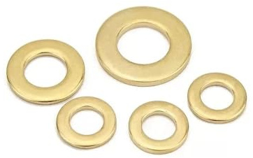 Rondella piatta in ottone con collare in lamiera di rame Meson DIN125 ISO7089(M12 (5Pcs))