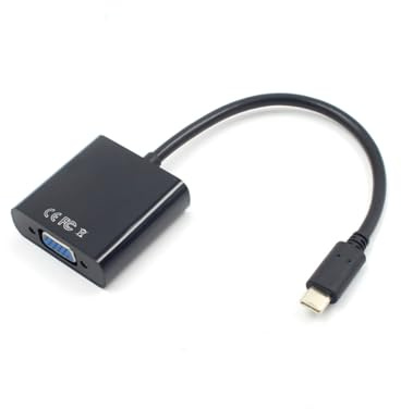 Lurrose Adaptador USB C Vga Cable Reforzado para Portátil TV Proyector Monitor Conexión Estable sin Drivers Plug and Play Compatible con Laptops