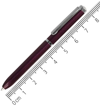 ONLINE Mini penna a sfera Lilac – Portamonete Kuli con meccanismo a rotazione e clip in metallo I 8 cm in miniatura con mina D1, colore inchiostro blu, elegante mini cubo in lilla da viaggio