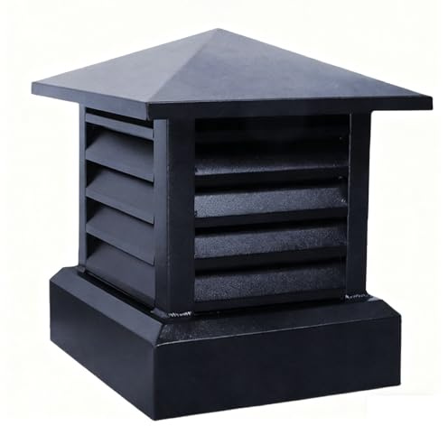 350 * 350 Comignolo Quadrato In Lega Di Alluminio Comignolo Antivento Canna Fumaria, Villa Antifumo E Antipioggia Cappelli For Camino Quadrati For Camino Esterno(250 * 250mm/9.8 * 9.8in)