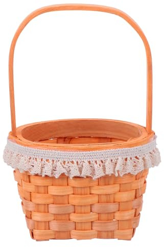 Gatuida Mini Cesta de Frutas de Madera Portátil y Ligera Fina Elaboración y Almacenamiento de Dulces Adecuada para Exhibición en Ventanas