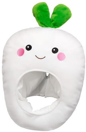 Fruit Hat Costume, White Radish Dress Up Party Favors, Costume Accessories, for Festival Holiday Birthday Party Celebration Carnival