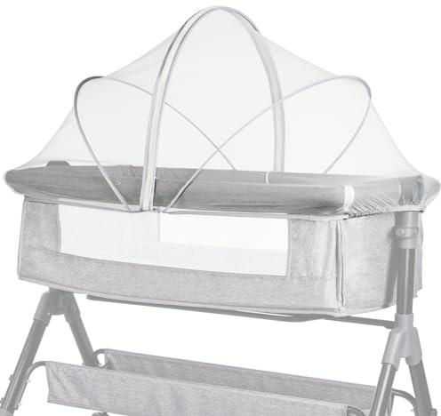 Nivoral Universal Mosquito Net for Travel Cot, Baby Mosquito Net for Bedside Crib with Double Zipper, Portable Foldable Mosquito Net for Most Cradles,Bassinets, Mini Cribs, Expand Up to 39*22 inches