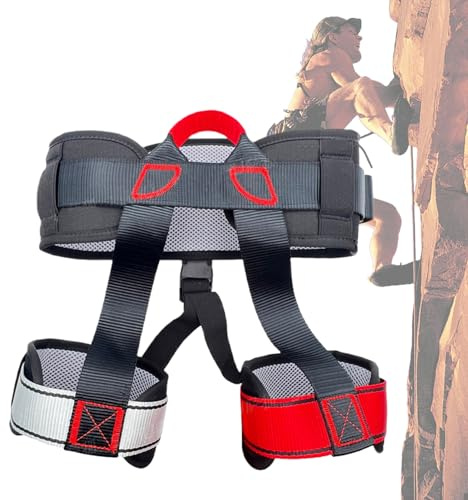 Arnés Para Escalada De Árboles | Cinturón de Seguridad Ajustable para Cintura y Piernas,Arnés De Soporte Para La Cintura - Para Escalada, Techos, Construcción, Rappel, Rescate De Incendios, Montañismo