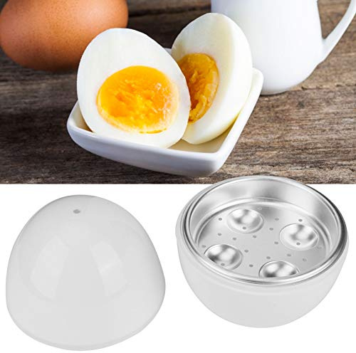 Zerodis Eierkocher, Kabelloser Mikrowellen Eierhersteller Eierkocher 4 Eier Boiler Dampfgarer 4 Gekochte Hart- oder Weichgekochte Eier in Weniger als 9 Minuten, für Frühstück Kochen