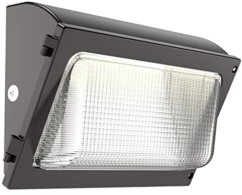 HYPERLITE LED Wall Pack Light 120W with Dusk to Dawn Photocell and Glass Lens LED Security Flood Commercial and Industrial Outdoor LED Wall Lights Out Door for House Warehouses UL Listed