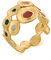 JOI D'ART Goldener Lieblingsring | Entworfen von Joidart | Favorita Colors Kollektion | Einfacher Ring aus mattem Metall mit 24-karätigem Gold mit mehrfarbiger Kaltemaille, Metall, Kein Edelstein