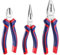 WORKPRO Juego de Alicates, Alicates Profesionales 3 Piezas, Alicate de Punta Larga de 160mm, Alicate de Corte Diagonal de 160 mm, Alicate Combinado de 180 mm