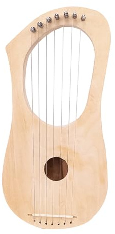 CENPEK DIY Lyra Harfe 7 String Holz Körper Saiten Brücke Peg Tuning Schlüssel Anfänger Holz String Instrument
