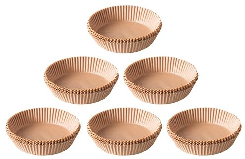 MAGICLULU Papier Sulfurisé Air Fryer 50 Feuilles Doublures En Papier Antiadhésives Pour Friteuse À Air Cuisson Four Barbecue Et Cuisson À La Vapeur 7.87 Pouces