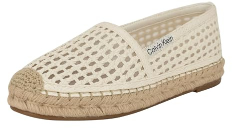 Calvin Klein Women's Presley Espadrille, White 140, 6.5
