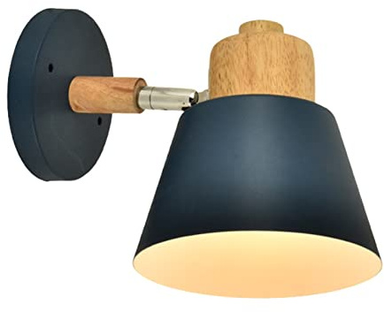 Applique da Parete Minimalista, Moderna Lampada da Parete a Forma di Torcia Color Macaron, Lampada da Parete Industriale a 1 Testa con faretti a Parete con Catena a Sfera per Bagno Interno in STI