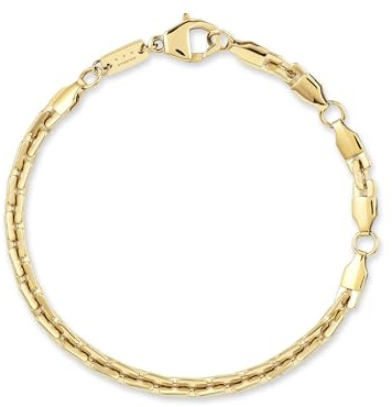 Copenhagen STUDIOS Armband Unisex - Gliederarmband aus poliertem Edelstahl für Damen & Herren - verstellbare Länge - wasserfest & hautfreundlich