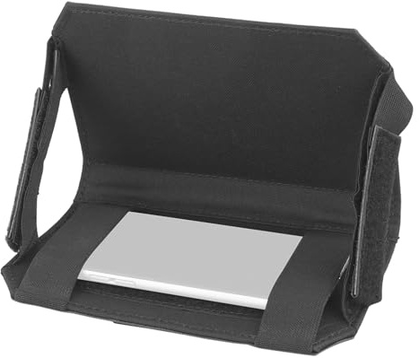 Custodia Tattica per Telefono, Porta Mappe Pieghevole per Softair e Attività All'aperto, Leggera, con Sistema Molle Accessorio per Giubbotto(Black)