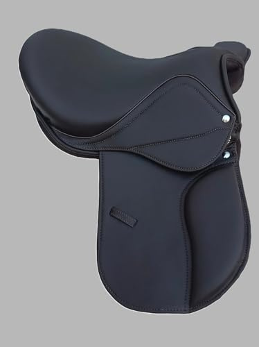 Synthetic Leather Treeless Saddle Brown Balanced Riding Fit 16 Inch