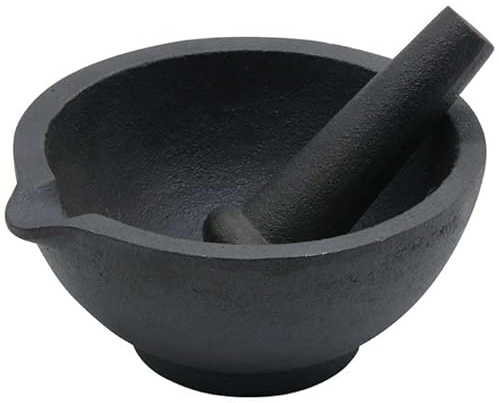 Gusseisen Mörser mit Stößel Gewürzmühle Gewürzmörsel Kinghoff KH-1197 Maße: Ø13 x 6.5 cm