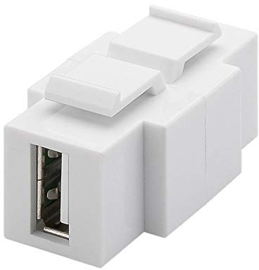 Goobay 79930 Modulo Keystone USB, Installabile su Entrambi i Lati, 16.9mm Larghezza