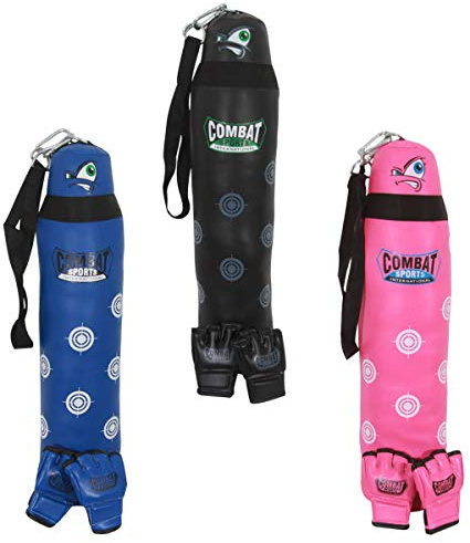 Combat Sports Kids MMA Bag & Gloves Set (2-5 Year Old), Assortment with Punching Bag and MMA Gloves for MMA, Boxing, Muay Thai, and Kickboxing, Youth Sports Toy Set for Boys and Girls, Black