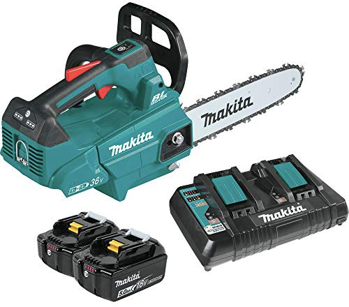 Makita XCU08PT 18V X2 (36V) LXT 14-Inch Lithium-Ion Brushless Chain Saw Kit (5.0Ah), Teal